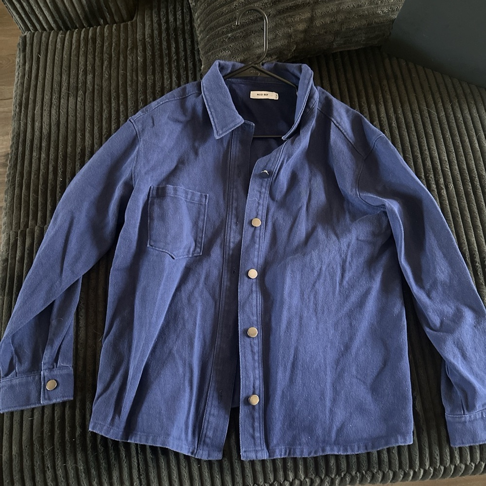 Mod Ref blue button down